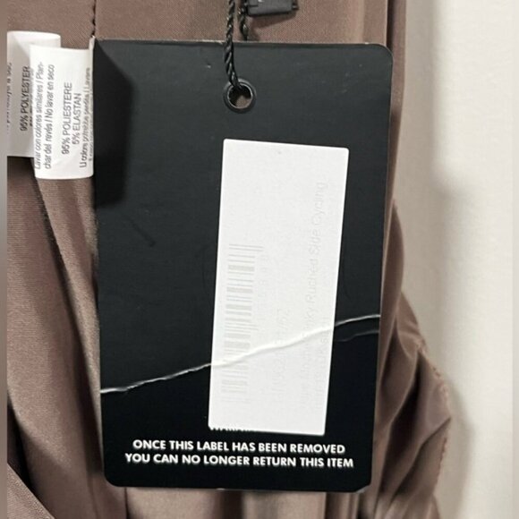 PrettyLittleThing Brown Ruched Bodycon Shorts - Size US Large - Picture 4 of 15